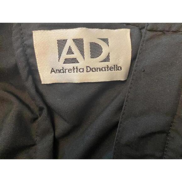 Andretta Donatello Elegant Silk Floral Beaded/ Sequenced Black Top - Picture 6 of 12